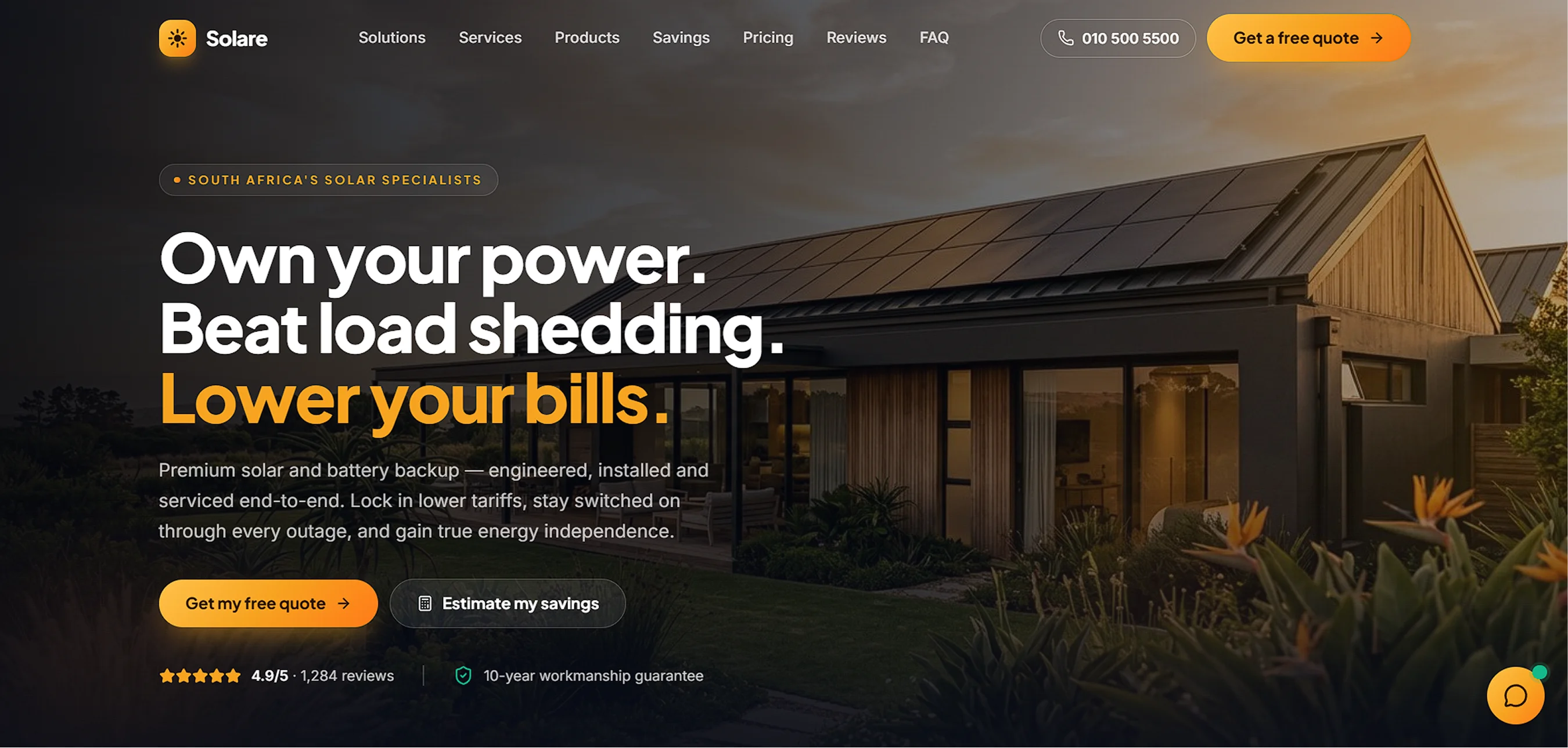 Solare — Premium Solar Business website designed by MTJ Digital