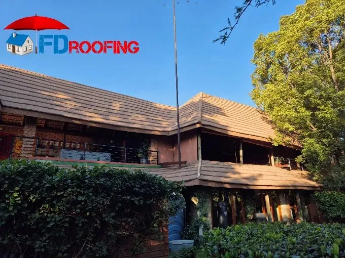 Thatched roof on a residential property