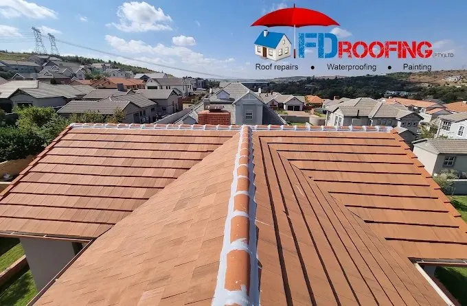 Tile ridge with fresh waterproofing