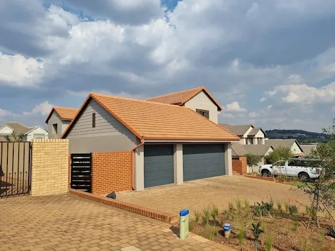Tiled roof on an estate home