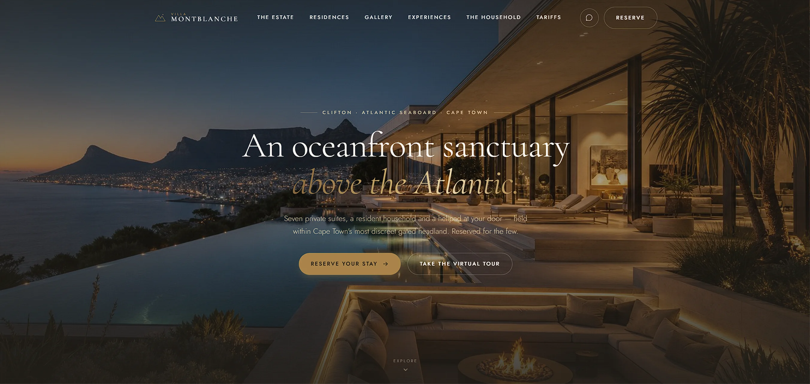 Villa Montblanche — Private Oceanfront Estate website designed by MTJ Digital